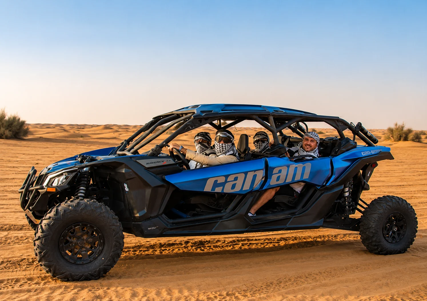 Can-Am Maverick 4-Seater buggy for family off-road adventure in Dubai