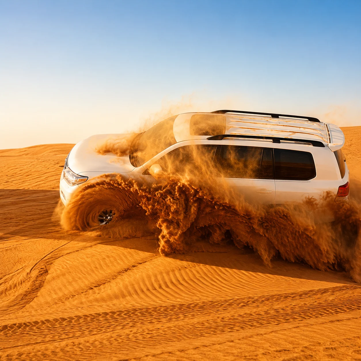 4x4 dune bashing in red desert