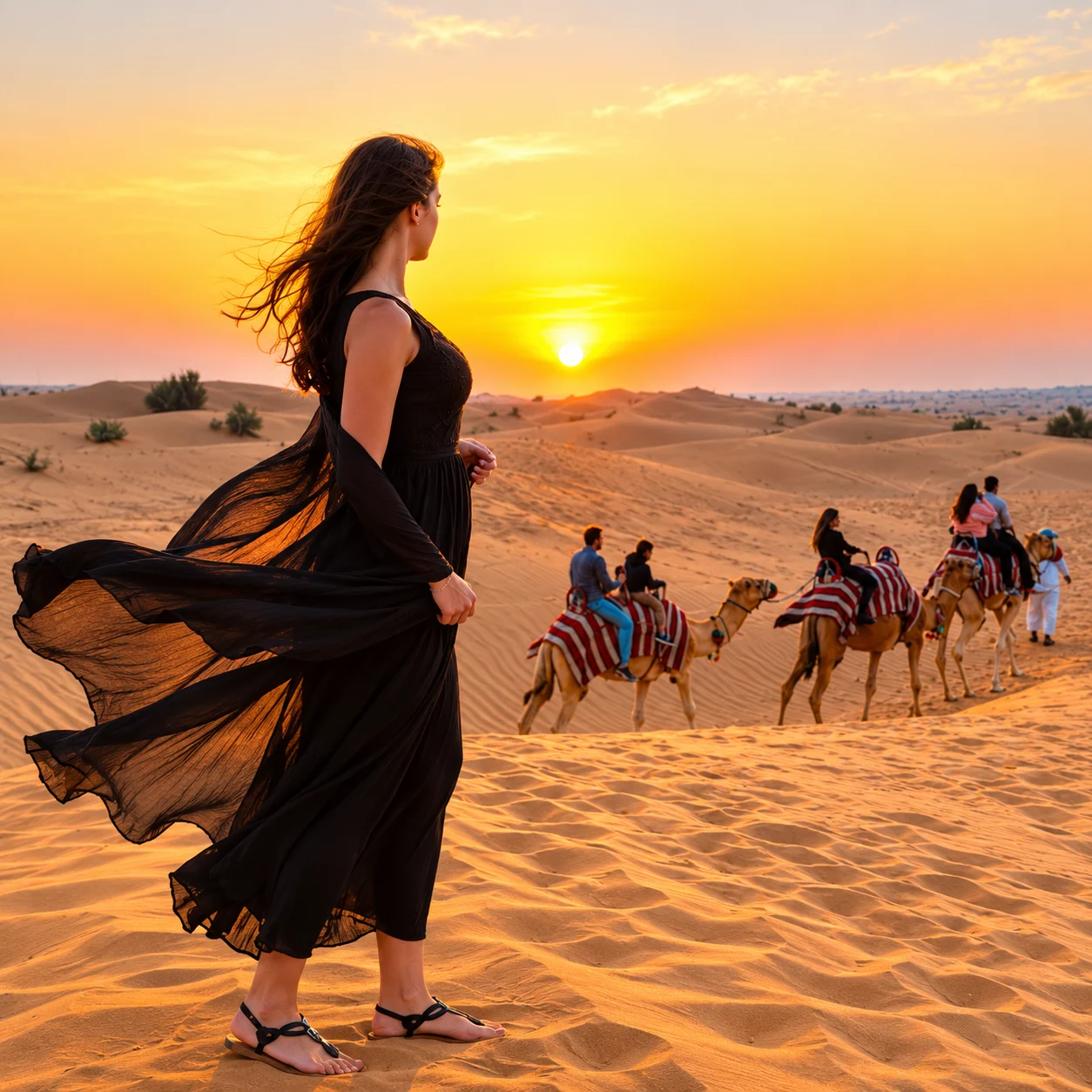 Camel ride in Dubai desert