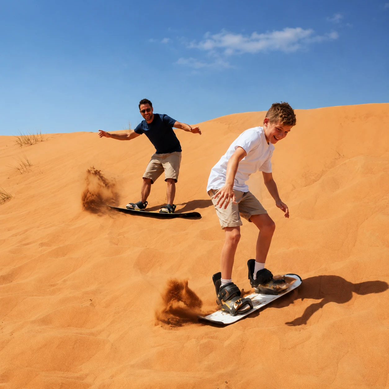 Sunset sandboarding adventure Dubai