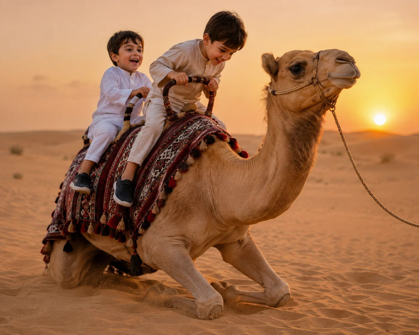 Camel trekking in Dubai - Beautiful camel ride through desert dunes