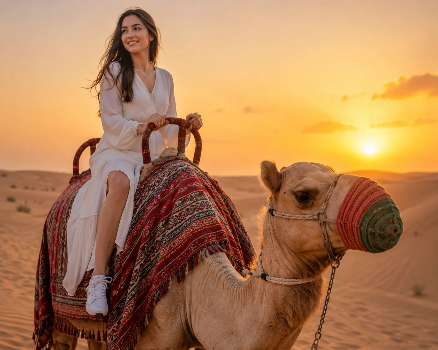 Sunset Camel Trekking Dubai - Beautiful camel ride at golden hour