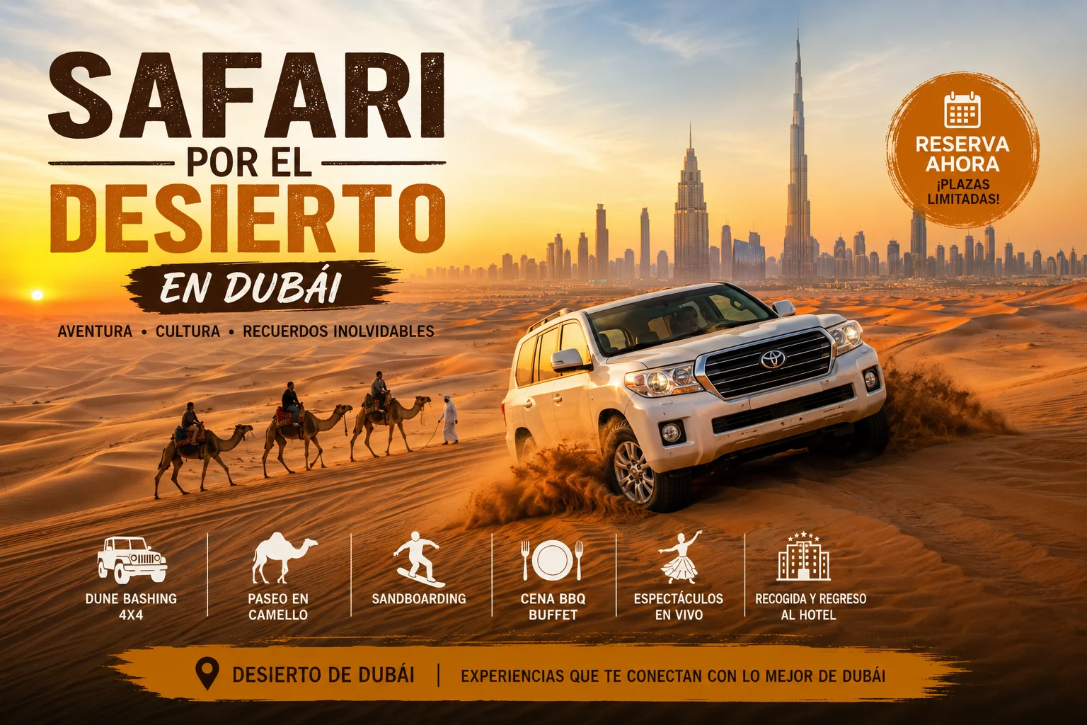 Safari por el desierto en Dubái - Experiencia en las dunas rojas